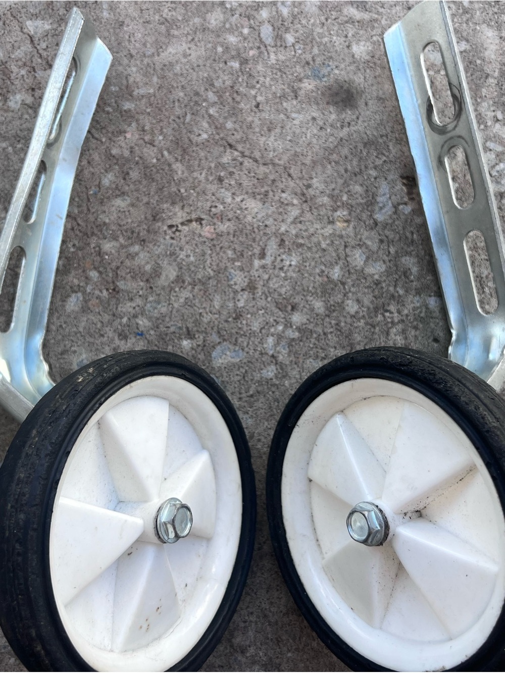 Replacement Kids Bike Training Wheels - White and Black